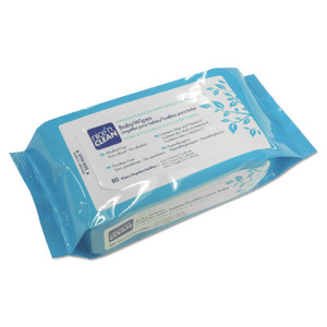 Sani Professional Nice 'n Clean Baby Wipes, 1-Ply, 6.6 x 7.9, Unscented, White, 80/Pack, 12 Packs/Carton View Product Image
