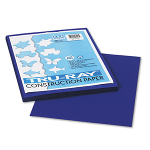 Pacon Tru-Ray Construction Paper, 76 lb Text Weight, 9 x 12, Royal Blue, 50/Pack (PAC103017) View Product Image