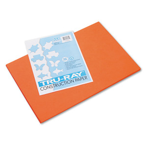 Pacon Tru-Ray Construction Paper, 76 lb Text Weight, 12 x 18, Orange, 50/Pack View Product Image