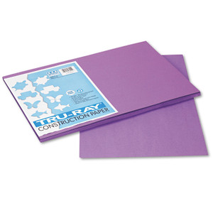 Pacon Tru-Ray Construction Paper, 76 lb Text Weight, 12 x 18, Violet, 50/Pack (PAC103041) View Product Image
