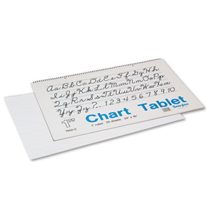 Pacon Chart Tablets, Presentation Format (1" Rule), 24 x 16, White, 25 Sheets View Product Image