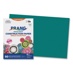 Prang SunWorks Construction Paper, 50 lb Text Weight, 12 x 18, Turquoise, 50/Pack View Product Image