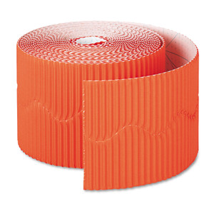 Pacon Bordette Decorative Border, 2.25" x 50 ft Roll, Orange (PAC37106) View Product Image