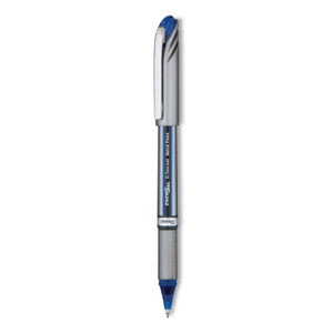 Pentel EnerGel NV Gel Pen, Stick, Medium 0.7 mm, Blue Ink, Gray/Black/Blue Barrel, Dozen (PENBL27C) View Product Image
