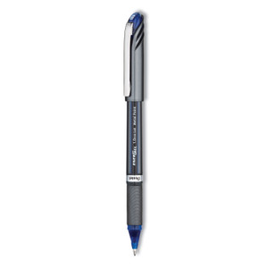 Pentel EnerGel NV Gel Pen, Stick, Bold 1 mm, Blue Ink, Gray/Blue Barrel, Dozen View Product Image
