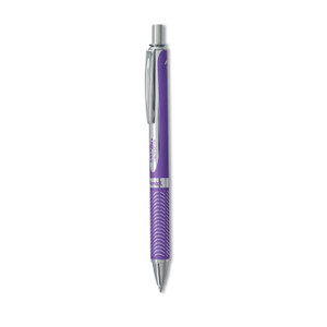 Pentel EnerGel Alloy RT Gel Pen, Retractable, Medium 0.7 mm, Violet Ink, Violet Barrel (PENBL407VV) View Product Image
