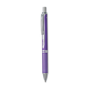Pentel EnerGel Alloy RT Gel Pen, Retractable, Medium 0.7 mm, Violet Ink, Violet Barrel View Product Image
