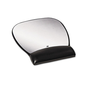 3M Antimicrobial Gel Large Mouse Pad with Wrist Rest, 9.25 x 8.75, Black View Product Image