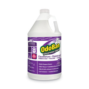 OdoBan Concentrate Odor Eliminator and Disinfectant, Lavender Scent, 1 gal Bottle, 4/Carton (ODO911162G4) View Product Image