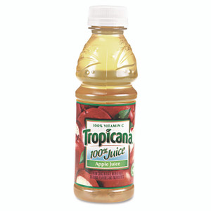 Tropicana 100% Juice, Apple, 10oz Bottle, 24/Carton View Product Image