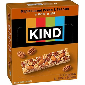 KIND Maple Glazed Pecan & Sea Salt Nut Bars - Gluten-free, Cholesterol-free, Non-GMO, Individually Wrapped - Maple Glazed Pecan & Sea Salt - 1.40 oz Product Image 