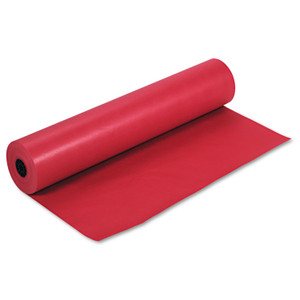 Pacon Rainbow Duo-Finish Colored Kraft Paper, 35 lb Wrapping Weight, 36" x 1,000 ft, Scarlet (PAC63030) View Product Image