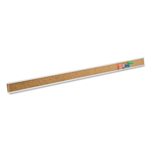Quartet Bulletin Bar I, 1" x 36", Brown/Silver View Product Image