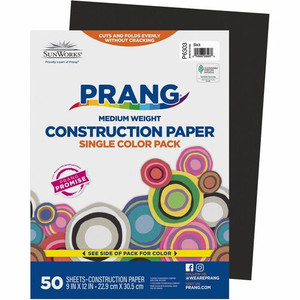 Prang Construction Paper - Multipurpose - 9" Width x 12" Length - Black Product Image 