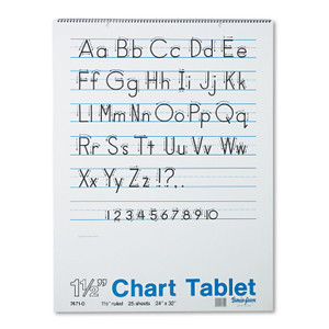 Pacon Chart Tablets, Presentation Format (1.5" Rule), 24 x 32, White, 25 Sheets View Product Image