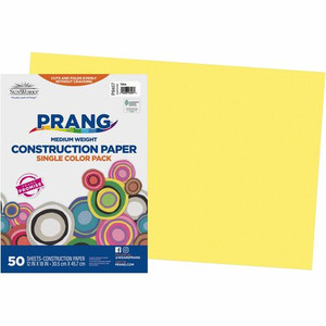SunWorks Construction Paper - Multipurpose - 12" Width x 18" Length - Yellow Product Image 