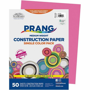 Prang Construction Paper - Multipurpose - 12" Width x 9" Length - Hot Pink Product Image 