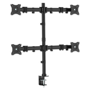 Kantek Articulating Quad Monitor Arms, For 13" to 27" Monitors, 360 deg Rotation, 45 deg Tilt, 180 deg Pan, Black, Supports 18 lb (KTKMA240) View Product Image