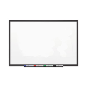 Quartet Classic Series Porcelain Magnetic Dry Erase Board, 96 x 48, White Surface, Black Aluminum Frame (QRT2548B) View Product Image