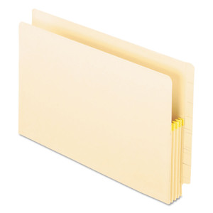 Pendaflex Manila Drop Front Shelf File Pockets with Rip-Proof-Tape Gusset Top, 3.5" Expansion, Legal Size, Manila, 25/Box View Product Image