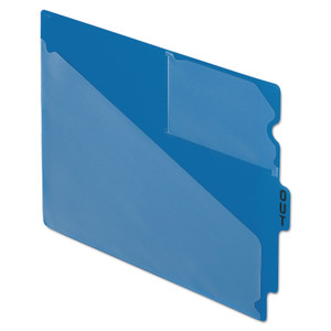 Pendaflex Colored Poly End Tab "Out" Guides, 1/3-Cut: Center Position, For Letter Size Files, Blue, 50/Box View Product Image