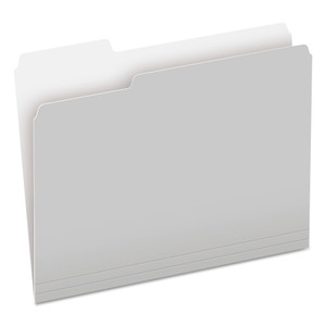 Pendaflex Colored File Folders, 1/3-Cut Tabs: Assorted, Letter Size, Gray/Light Gray, 100/Box (PFX15213GRA) View Product Image