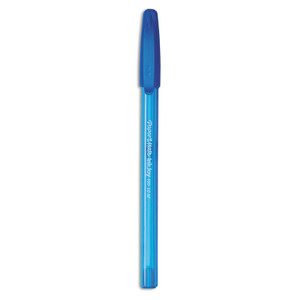 Paper Mate InkJoy 100 Ballpoint Pen, Stick, Medium 1 mm, Blue Ink, Translucent Blue Barrel, Dozen (PAP1951256) View Product Image