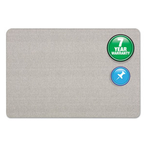 Quartet Oval Office Fabric Board, 48" x 36", Gray Surface View Product Image