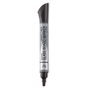 Quartet Premium Glass Board Dry Erase Marker, Broad Bullet Tip, Black, Dozen View Product Image