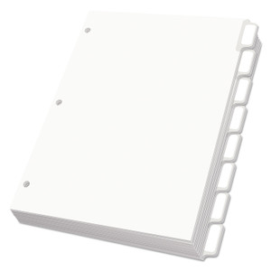 Oxford Custom Label Tab Dividers with Self-Adhesive Tab Labels, 8-Tab, 11 x 8.5, White, 25 Sets (OXF11316) View Product Image