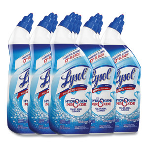 LYSOL Brand Toilet Bowl Cleaner with Hydrogen Peroxide, Ocean Fresh Scent, 24 oz, 9/Carton View Product Image