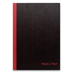 Black n' Red Hardcover Casebound Notebooks, SCRIBZEE Compatible, 1-Subject, Wide/Legal Rule, Black Cover, (96) 9.75 x 6.75 Sheets View Product Image