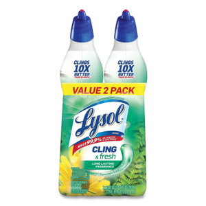LYSOL Brand Cling and Fresh Toilet Bowl Cleaner, Forest Rain Scent, 24 oz, 2/Pack (RAC98015PK) View Product Image