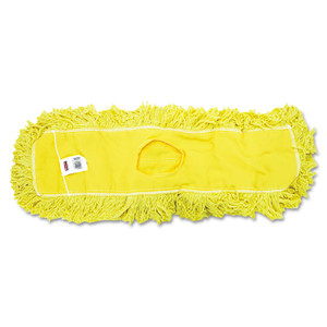Rubbermaid Commercial Trapper Commercial Dust Mop, Looped-end Launderable, 5" x 24", Yellow (RCPJ15300YEL) View Product Image