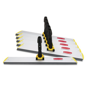 Rubbermaid Commercial HYGEN HYGEN Quick Connect S-S Frame, Squeegee, 24w x 4 1/2d, Aluminum, Yellow View Product Image