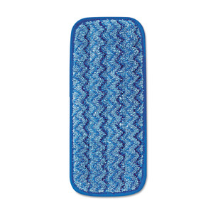 Rubbermaid Commercial Microfiber Wall/Stair Wet Mopping Pad, 13.75 x 5.5 x 0.5, Blue (RCPQ820BLU) View Product Image