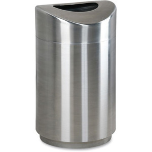 Eclipse Open Top Waste Receptacle, Round, Steel, 30 Gal, Stainless Steel (RCPR2030SSPL) View Product Image