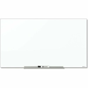Quartet InvisaMount Magnetic Glass Dry-Erase Board - 50" (4.2 ft) Width x 28" (2.3 ft) Height - White Tempered Glass Surface - Horizontal - Magnetic - Assembly Required Product Image 