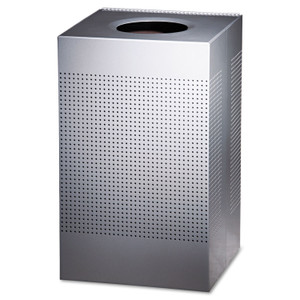 Rubbermaid Commercial Designer Line Silhouettes Waste Receptacle, 20 gal, Steel, Silver Metallic (RCPSC18EPLSM) View Product Image
