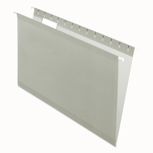 Pendaflex Colored Reinforced Hanging Folders, Legal Size, 1/5-Cut Tabs, Gray, 25/Box View Product Image