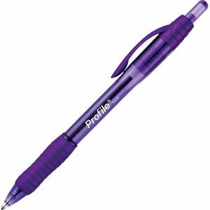 Paper Mate Profile Retractable Ballpoint Pens - 1.4 mm Super Bold Bullet Pen Point - Retractable - Purple Ink - Gel-based - Purple Barrel Product Image 