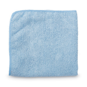 Rubbermaid Commercial Microfiber Cleaning Cloths, 12 x 12, Blue, 24/Pack - For Commercial - (RCP1820579) Product Image 