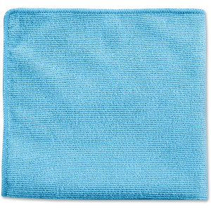 Rubbermaid Commercial Microfiber Cleaning Cloths, 12 x 12, Blue, 24/Pack - For Commercial - Cloth - 12" Length x 12" Width - Reusable, Durable, Bleach-safe, Launderable, Chemical Resistant - Blue Product Image 