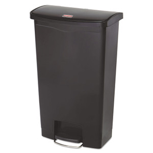 Rubbermaid Commercial Streamline Resin Step-On Container, Front Step Style, 18 gal, Polyethylene, Black (RCP1883613) View Product Image