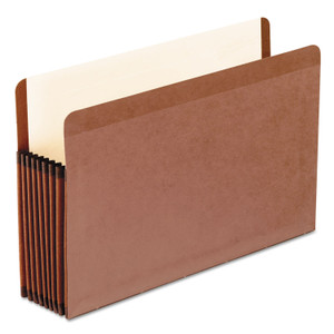 Pendaflex Premium Reinforced Expanding File Pockets, 7" Expansion, Legal Size, Red Fiber, 5/Box View Product Image