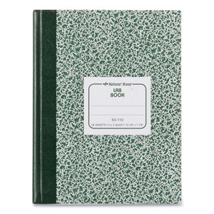National Lab Notebook, Quadrille Rule (5 sq/in), Green Marble Cover, (96) 10.13 x 7.88 Sheets View Product Image