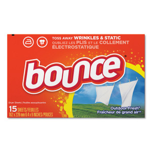 Bounce Fabric Softener Sheets, Outdoor Fresh, 15 Sheets/Box, 15 Box/Carton (PGC95860CT) View Product Image