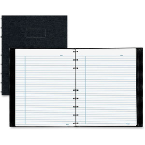 Rediform NotePro Twin-wire Composition Notebook - 150 Sheets - Twin Wirebound - 7 1/4" x 9 1/4" Sheet Size - White Paper - Black Lizard Cover Product Image 