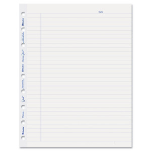 Blueline MiracleBind Ruled Paper Refill Sheets for all MiracleBind Notebooks and Planners, 9.25 x 7.25, White/Blue Sheets, Undated (REDAFR9050R) View Product Image