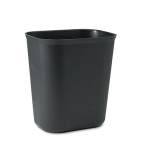 Rubbermaid Commercial Fiberglass Wastebasket, 3.5 gal, Fiberglass, Black (RCP254100BK) View Product Image